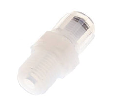 Accesorio de corte recto PFA de 6x4 mm y G1/4'' con roscas macho 10 bar