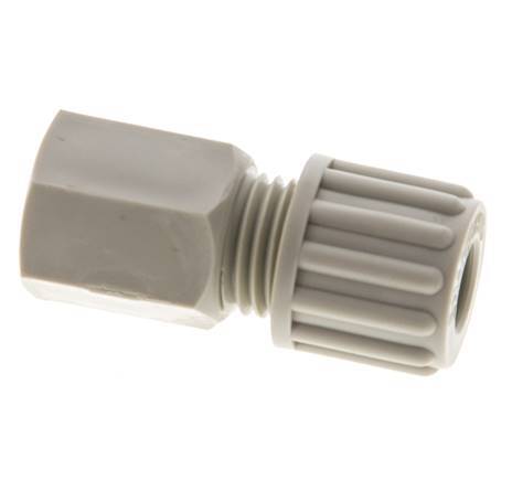 8x6mm & G1/4'' PP Straight Compression Fitting with Female Threads 10 bar
