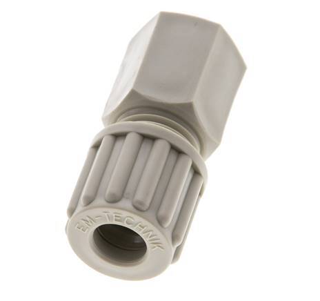 8x6mm & G1/4'' PP Straight Compression Fitting with Female Threads 10 bar