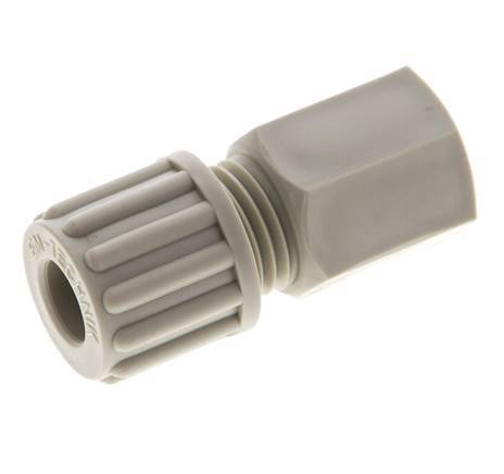 8x6mm & G1/4'' PP Straight Compression Fitting with Female Threads 10 bar