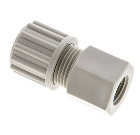 12x10mm & G1/4'' PP Straight Compression Fitting with Female Threads 10 bar