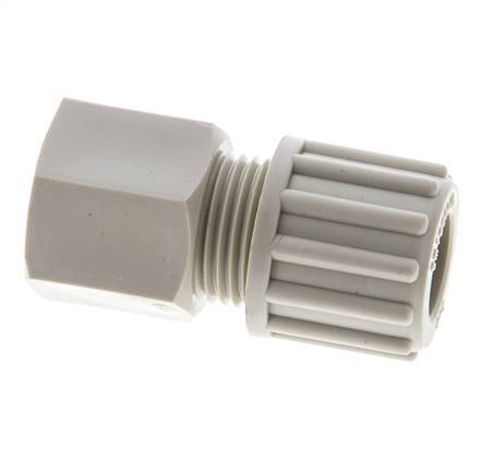 12x10mm & G1/4'' PP Straight Compression Fitting with Female Threads 10 bar