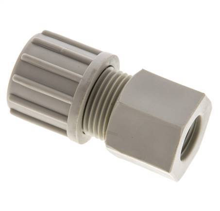 14x12mm & G1/4'' PP Straight Compression Fitting with Female Threads 10 bar