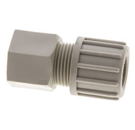 14x12mm & G1/4'' PP Straight Compression Fitting with Female Threads 10 bar