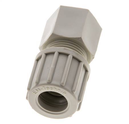 14x12mm & G1/4'' PP Straight Compression Fitting with Female Threads 10 bar