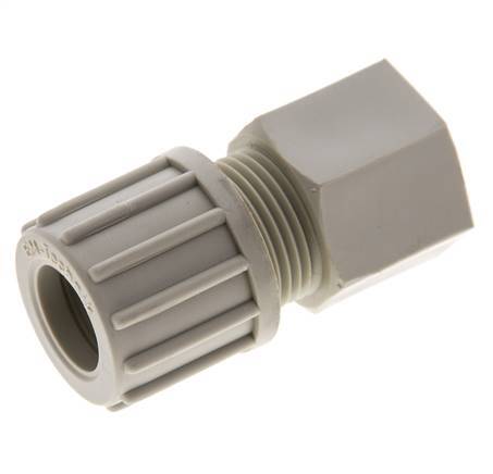 14x12mm & G1/4'' PP Straight Compression Fitting with Female Threads 10 bar