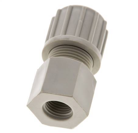 14x12mm & G1/4'' PP Straight Compression Fitting with Female Threads 10 bar