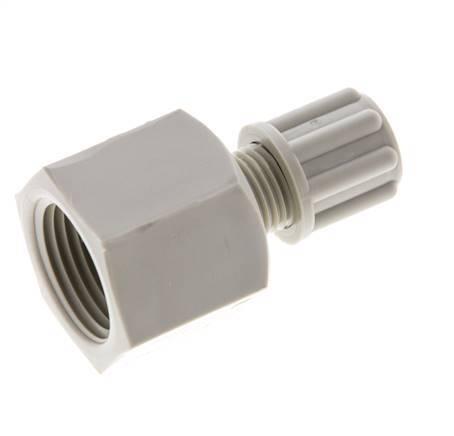 6x4mm & G3/8'' PP Straight Compression Fitting with Female Threads 10 bar