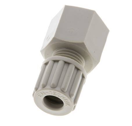 8x6mm & G3/8'' PP Straight Compression Fitting with Female Threads 10 bar
