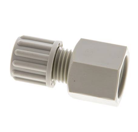 8x6mm & G3/8'' PP Straight Compression Fitting with Female Threads 10 bar