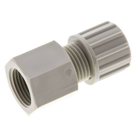 10x8mm & G3/8'' PP Straight Compression Fitting with Female Threads 10 bar
