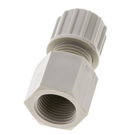 10x8mm & G3/8'' PP Straight Compression Fitting with Female Threads 10 bar