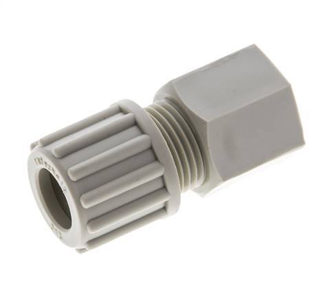 12x10mm & G3/8'' PP Straight Compression Fitting with Female Threads 10 bar