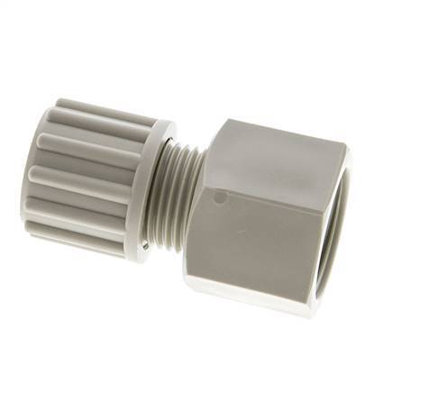 12x10mm & G1/2'' PP Straight Compression Fitting with Female Threads 10 bar