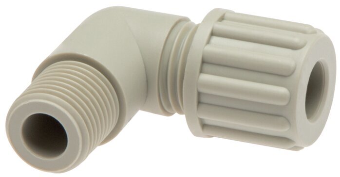 6x4mm & G1/4'' PA Elbow Compression Fitting with Male Threads 10 bar [2 Pieces]