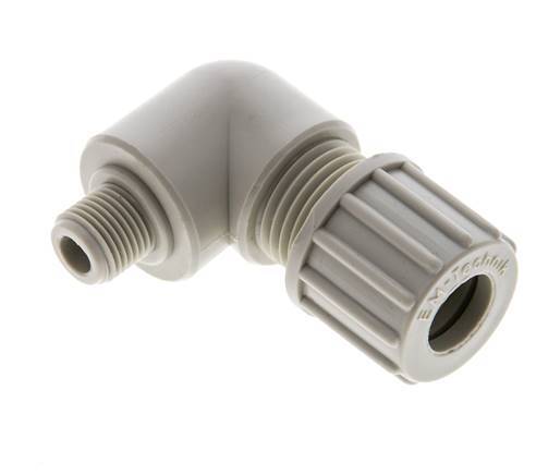 10x8mm & G1/8'' PP Elbow Compression Fitting with Male Threads 10 bar