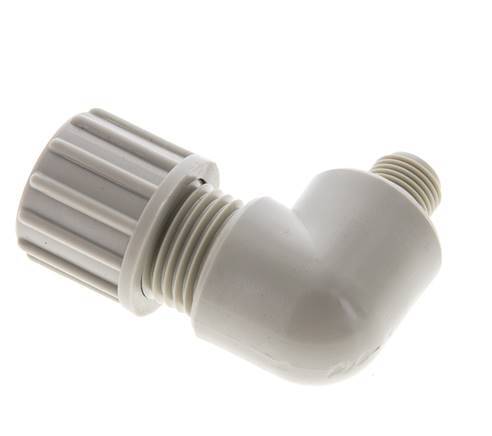 10x8mm & G1/8'' PP Elbow Compression Fitting with Male Threads 10 bar