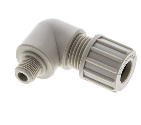 10x8mm & G1/8'' PP Elbow Compression Fitting with Male Threads 10 bar