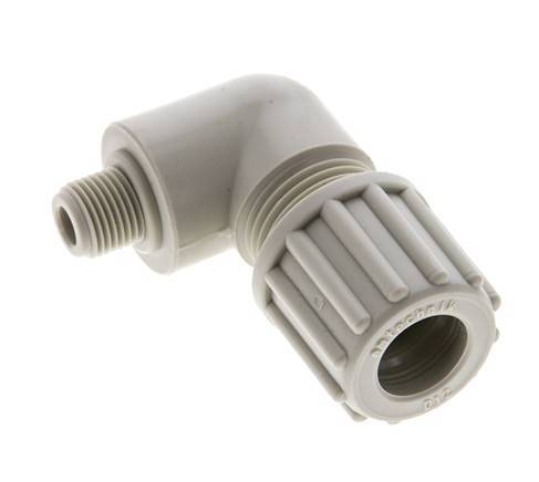 12x9mm & G1/8'' PP Elbow Compression Fitting with Male Threads 10 bar