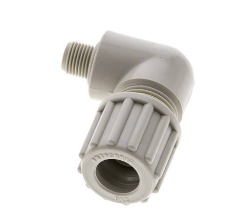 12x9mm & G1/8'' PP Elbow Compression Fitting with Male Threads 10 bar