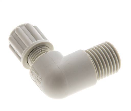 6x4mm & G1/4'' PP Elbow Compression Fitting with Male Threads 10 bar [2 Pieces]