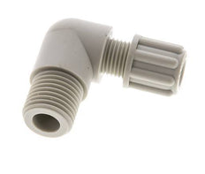 6x4mm & G1/4'' PP Elbow Compression Fitting with Male Threads 10 bar [2 Pieces]