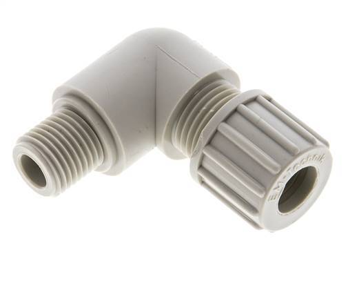 10x8mm & G1/4'' PP Elbow Compression Fitting with Male Threads 10 bar