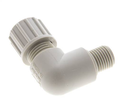 10x8mm & G1/4'' PP Elbow Compression Fitting with Male Threads 10 bar