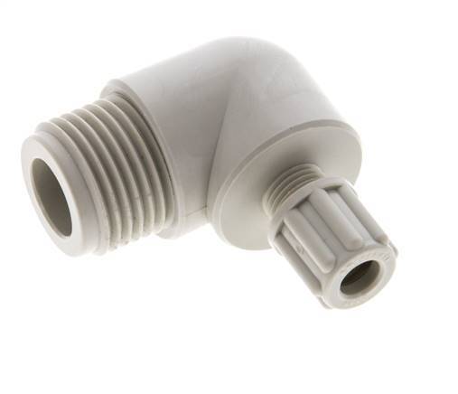 6x4mm & G1/2'' PP Elbow Compression Fitting with Male Threads 10 bar