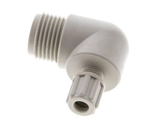 6x4mm & G1/2'' PP Elbow Compression Fitting with Male Threads 10 bar
