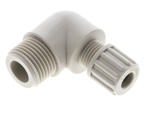 8x6mm & G1/2'' PP Elbow Compression Fitting with Male Threads 10 bar