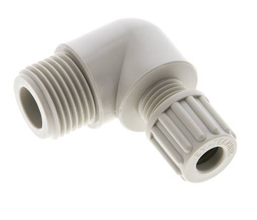 8x6mm & G1/2'' PP Elbow Compression Fitting with Male Threads 10 bar