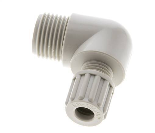8x6mm & G1/2'' PP Elbow Compression Fitting with Male Threads 10 bar