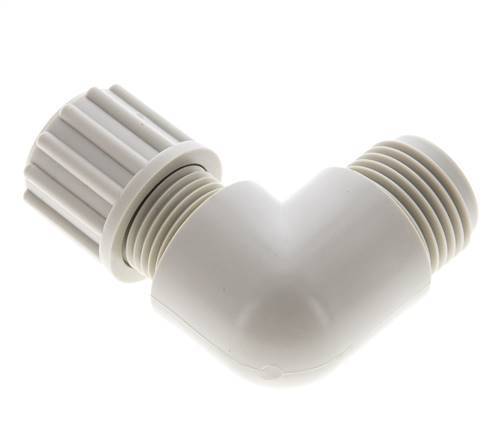 8x6mm & G1/8'' PVDF Elbow Compression Fitting with Male Threads 10 bar