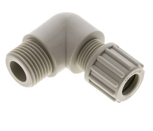 12x10mm & G1/2'' PP Elbow Compression Fitting with Male Threads 10 bar