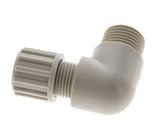 12x10mm & G1/2'' PP Elbow Compression Fitting with Male Threads 10 bar