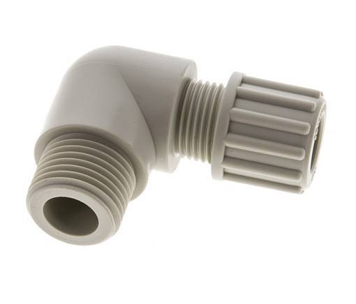 12x10mm & G1/2'' PP Elbow Compression Fitting with Male Threads 10 bar