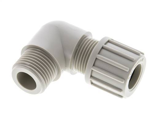 14x12mm & G1/2'' PP Elbow Compression Fitting with Male Threads 10 bar