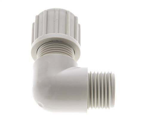 14x12mm & G1/2'' PP Elbow Compression Fitting with Male Threads 10 bar