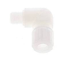 10x8mm & G1/4'' PVDF Elbow Compression Fitting with Male Threads 10 bar