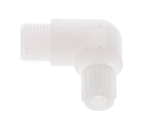 6x4mm & G3/8'' PVDF Elbow Compression Fitting with Male Threads 10 bar