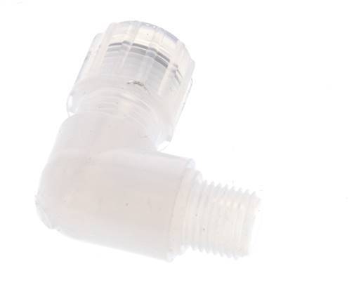 10x8mm & G1/4'' PFA Elbow Cutting Fitting with Male Threads 10 bar