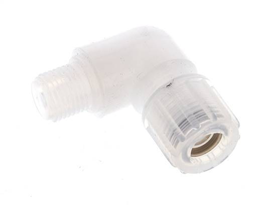 10x8mm & G1/4'' PFA Elbow Cutting Fitting with Male Threads 10 bar