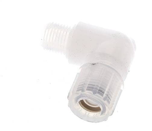 10x8mm & G1/4'' PFA Elbow Cutting Fitting with Male Threads 10 bar