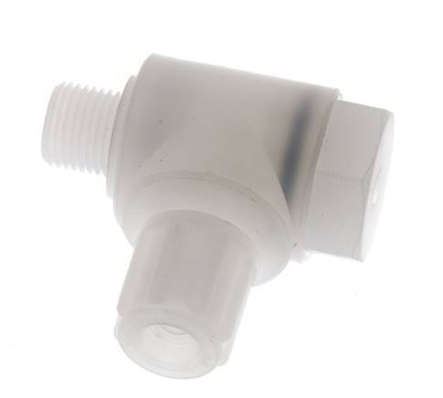 6x4mm & G1/8'' PVDF Elbow Compression Fitting with Male Threads with Banjo Bolt 10 bar