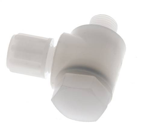 6x4mm & G1/8'' PVDF Elbow Compression Fitting with Male Threads with Banjo Bolt 10 bar