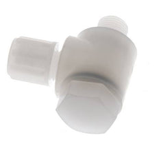 6x4mm & G1/8'' PVDF Elbow Compression Fitting with Male Threads with Banjo Bolt 10 bar