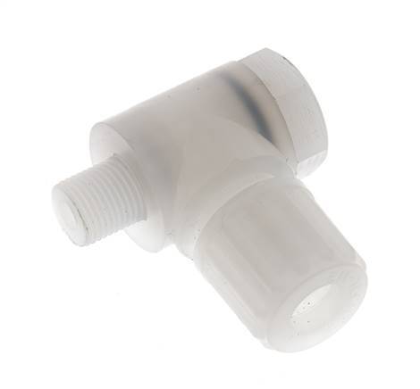 8x6mm & G1/8'' PVDF Elbow Compression Fitting with Male Threads with Banjo Bolt 10 bar