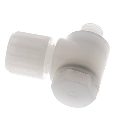 8x6mm & G1/8'' PVDF Elbow Compression Fitting with Male Threads with Banjo Bolt 10 bar