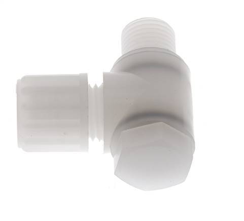 8x6mm & G1/4'' PVDF Elbow Compression Fitting with Male Threads with Banjo Bolt 10 bar